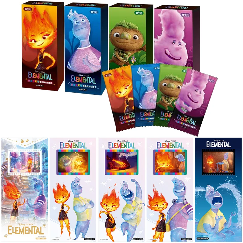 Disney Elemental Cards Disney Cartoon Fun Series Movie Films Collection Anime Characters Wade Ember Rare Card Toy Xmas Gift Kid