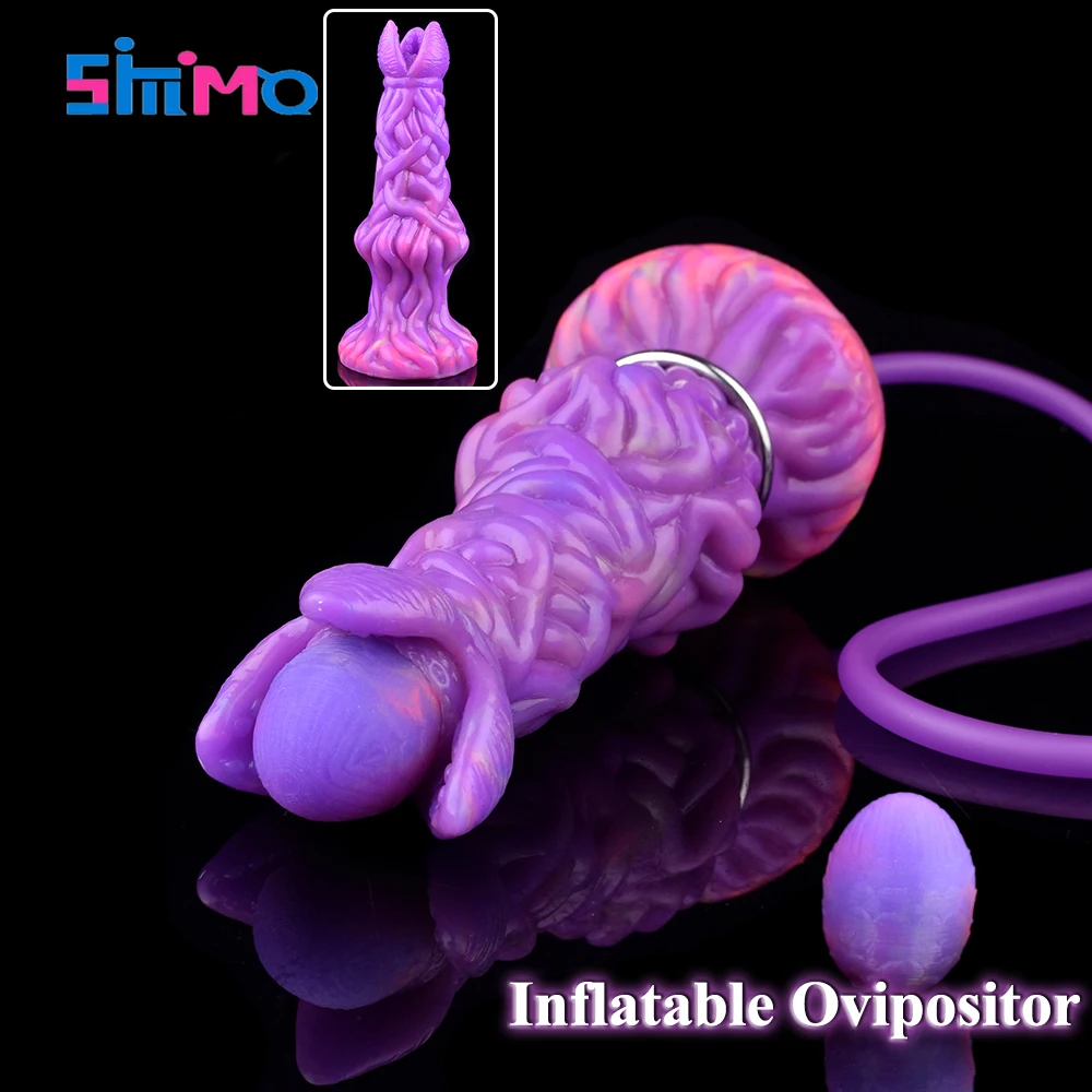 SMMQ Luminous Inflatable Ovipositor Vaginal Anal Trainer Laying Eggs Anal Plug Female Vaginal Ball Dildo Adult Games Sex Toys