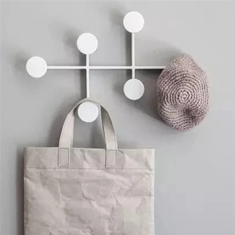 

A74E-Nordic Wall Hanger Clothes Storage Organizer Coat Metal Multifunctional Hanger Entrance Wall Decoration