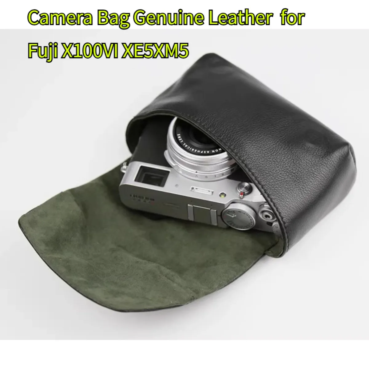 

Camera Bag Genuine Leather Cover Storage Box Portable Protection Vintage Style Body Cover for Fuji X100VI XE5XM5 Gfx100rf XT50