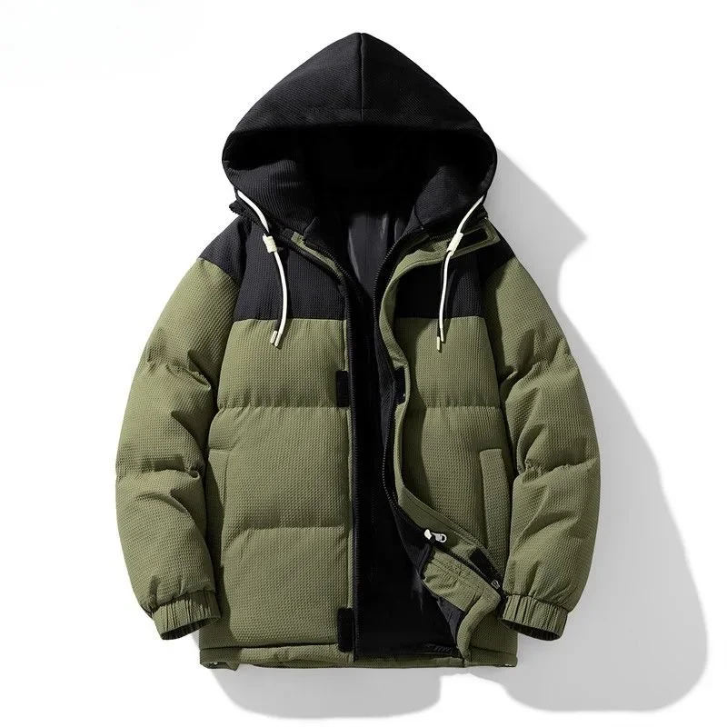 Cotton-Padded Coat Male Plus Size 8XL Thicken Cold-Resistant Outwear Winter Men Clothing Assorted Colors False-Two-Piece Hooded