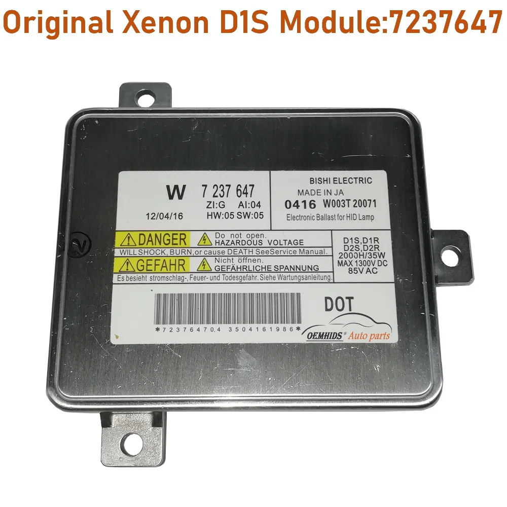 Original 7237647 D1S Xenon Ballast Headlights Control Module For 3 Series 320i F20 F21 E84 E89 E90 E91 F10 F07 F11 63117237647