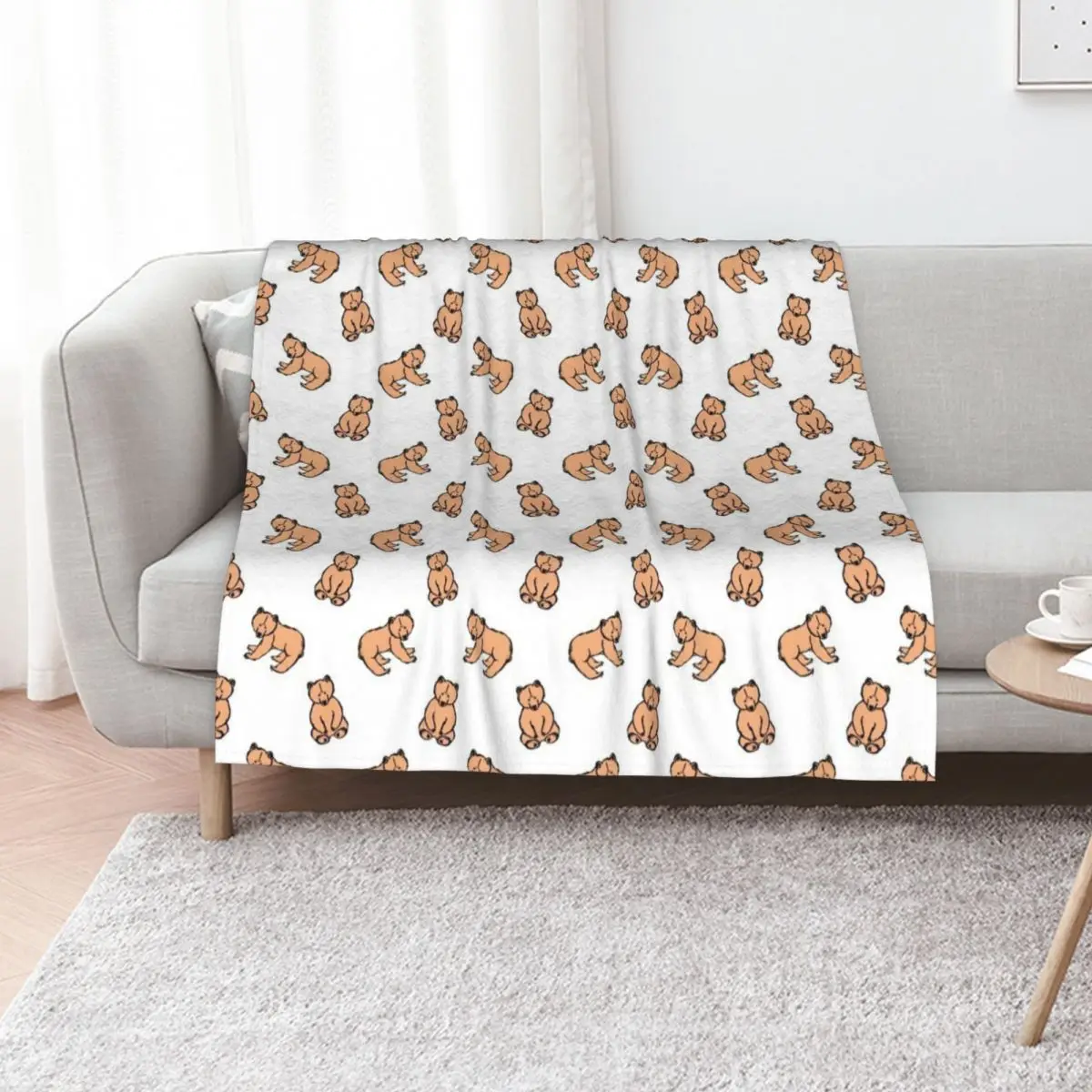 

Brother bears pattern Throw Blanket Beautifuls Designers Blankets For Sofas Multi-Purpose Blankets