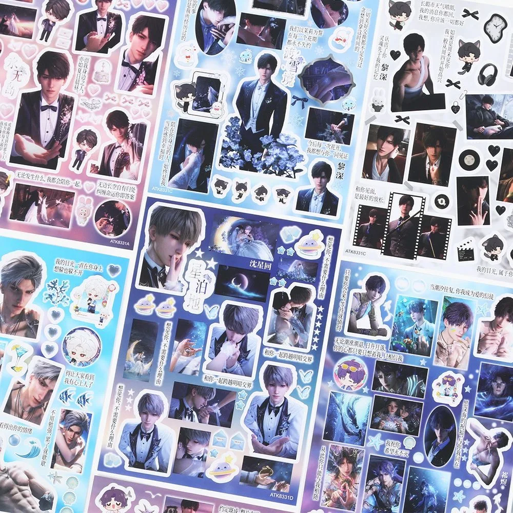 Love And Deepspace Zayne Rafayel Xavier Waterproof Decorative Stickers For Phone Luggage Laptop DIY Decoration Gifts For Fans