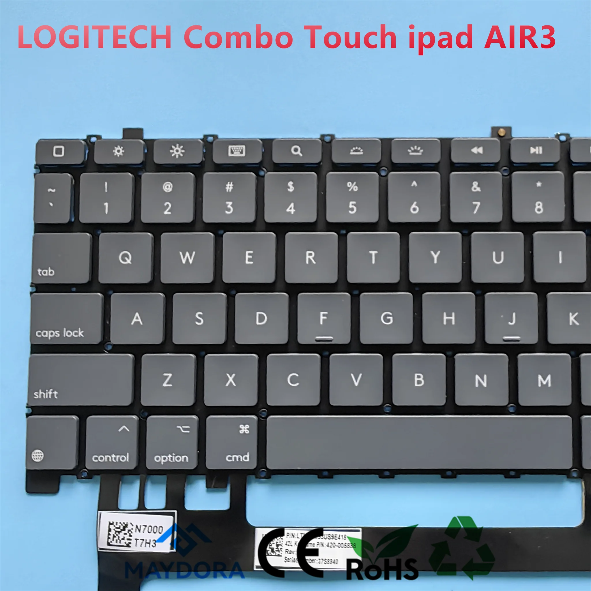 US UI GR FR NW Keyboard for Logitech COMBO Touch/Folio FOR iPAD PRO& AIR 3 4 5 6 7 8 9 series IOS Dock Grey