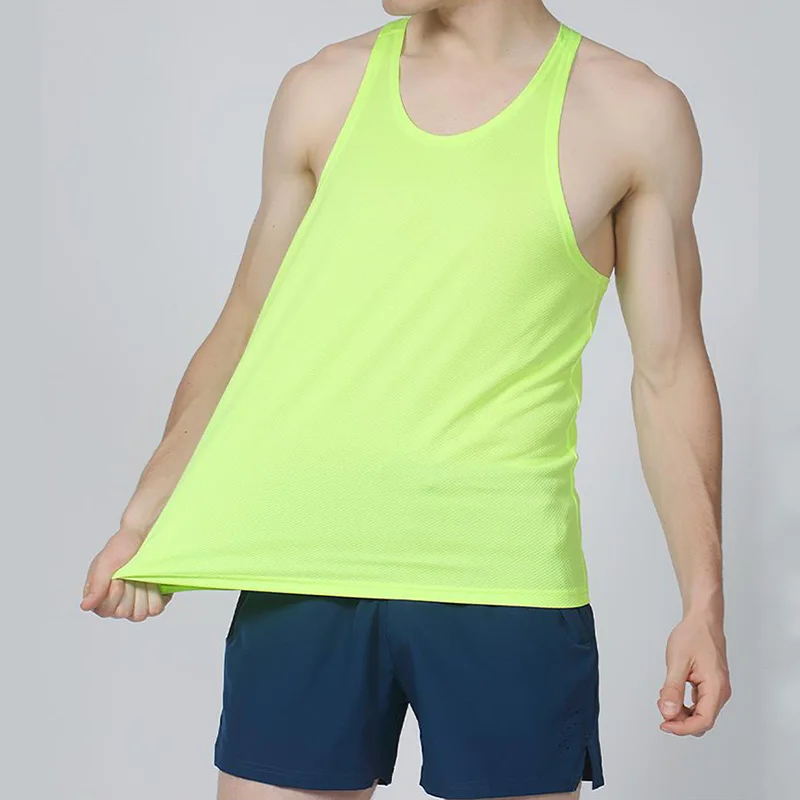 Unisex Athletic Sports Tank Top Light Quick Dry Fit Running Singlets Gym Training Workout Sleeveless Shirt Badminton Blank Tops