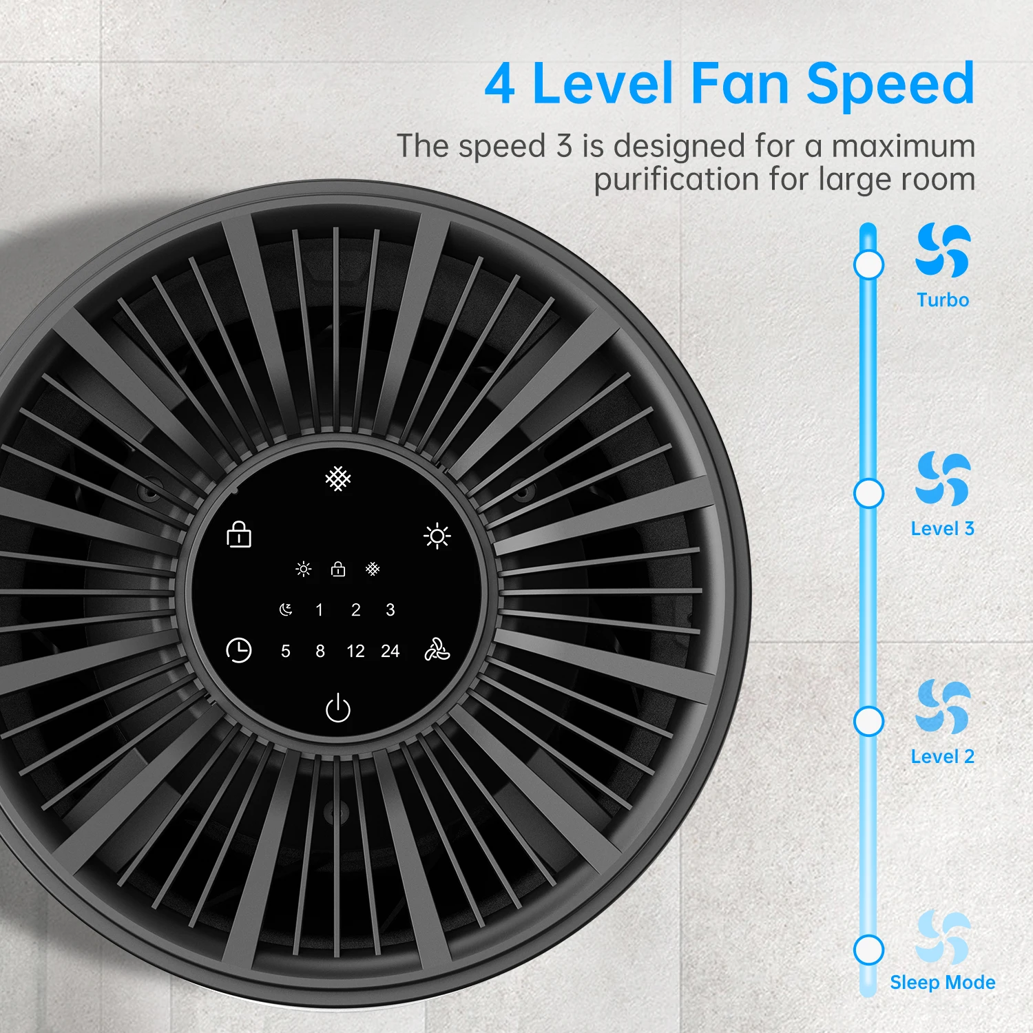 منقي هواء AROEVE للمنزل وغرفة كبيرة 600 قدم مربع منقي هواء H13 فلتر Hepa رائحة الدخان وإزالة الغبار وبر الحيوانات الأليفة للمكتب