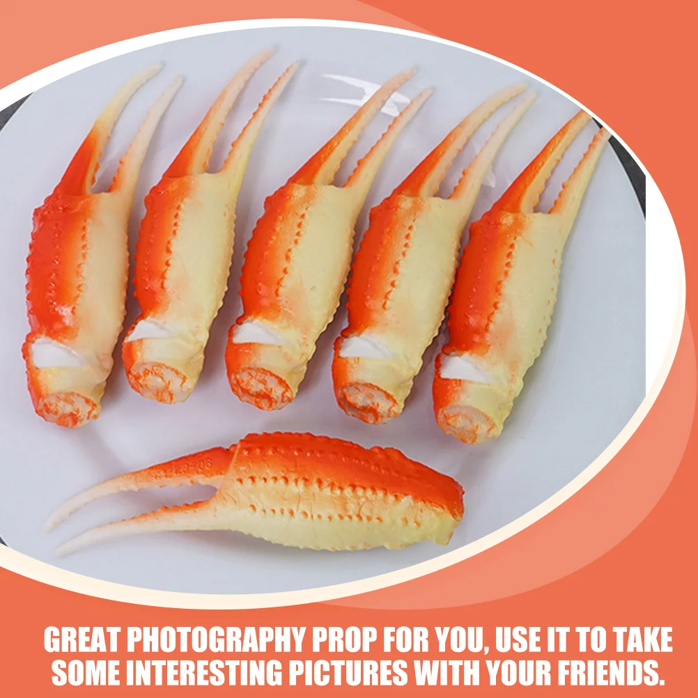 3pcs Fake Crab Claw Figurine Crab Claw Statue Sculpture DIY Crab Claw Decoration Simulation Crab Claw