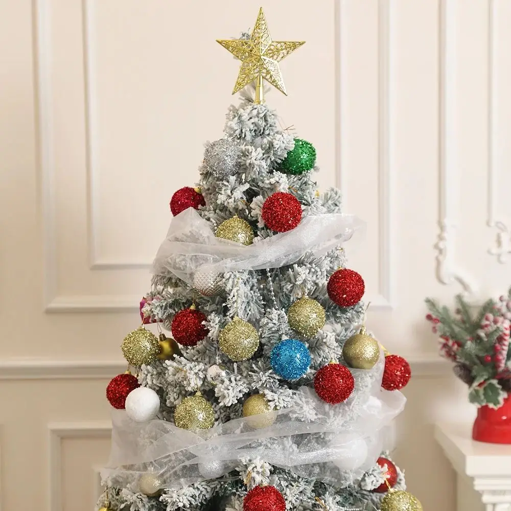 

6Pcs/Set Creative Christmas Decoration Pendant Shiny 6cm Christmas Tree Decoration Shatterproof Elegant