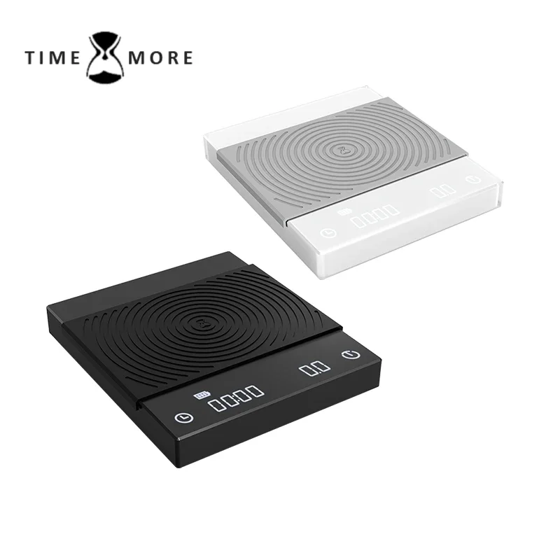 Timemore-キッチンデジタルコーヒースケール、精密ブラックミラー、ベーシックプラス電子はかり、LEDディスプレイ、タイマー内蔵、0.1g