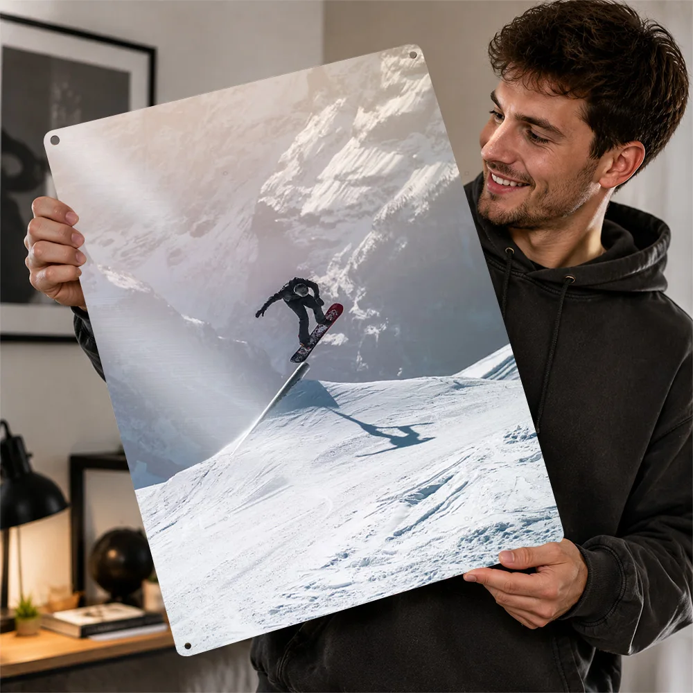 Extreme Sport Skate Personalized 3D Textured Metal Poster Wall Art Tinplate Sign for Decor Living Room Decoration Man Wand Deko