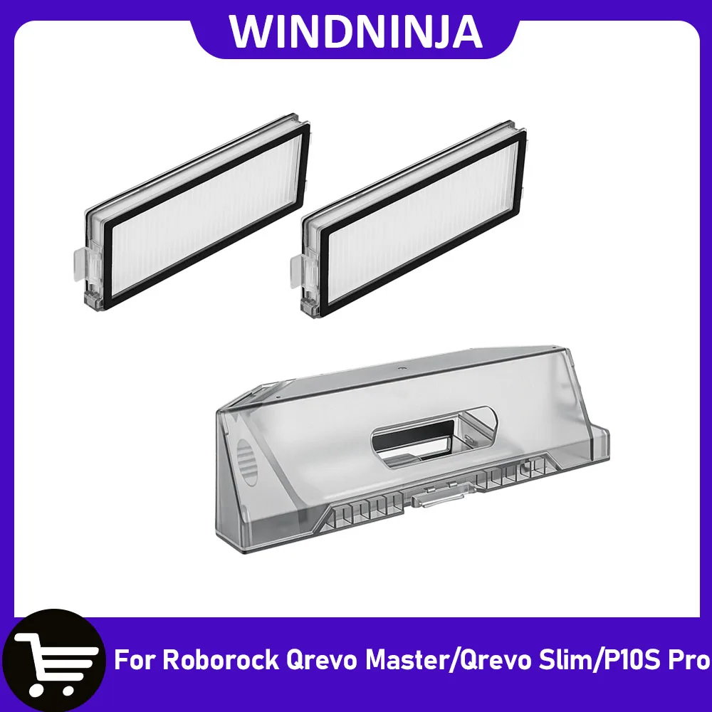 Staubbehälter-Zubehör für Roborock Qrevo Master / Qrevo Slim / V20 / P10S Pro Ersatzteile für Roboterstaubsauger Hepa-Filter