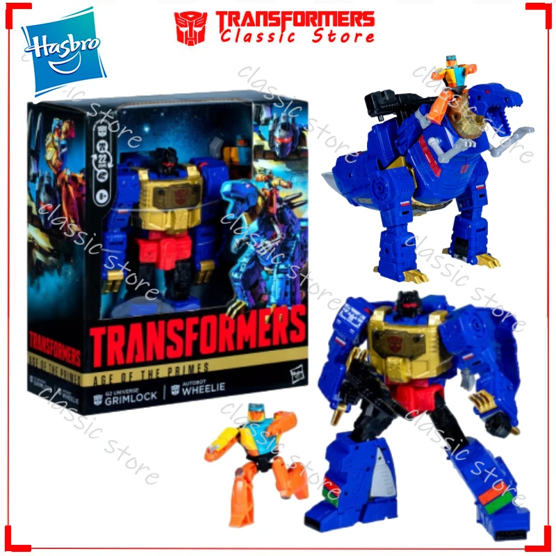 

В наличии классические игрушки-трансформеры Age Of The Primes Leader Class Grimlock&Wheelie Cybertron Autobots, коллекционные фигурки героев