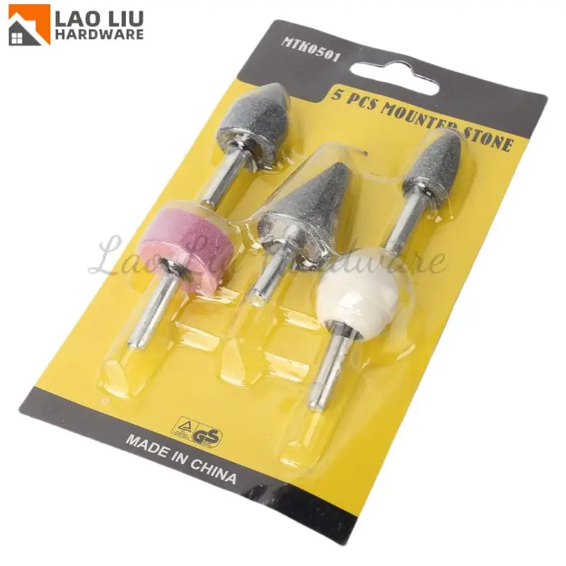 ل 5 قطع مجموعة السيراميك رأس مطحنة طحن مجموعة 3 مللي متر/6 مللي متر عرقوب قطر أداة تجليخ #6