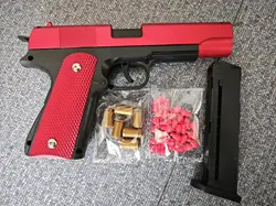 Nero Automatico Colt 1911 Guscio Automatico Soft Bullet Pistola Giocattolo Pistola Ad Aria CS Tiro Arma Ragazzo Giocattolo (Tiro Continuo) regalo