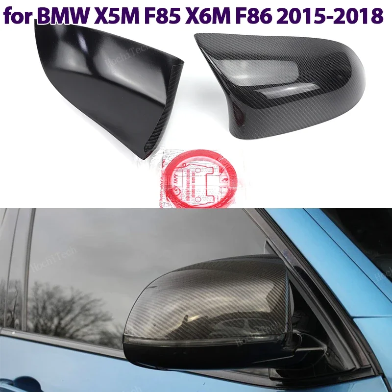 

Real Carbon Fiber Side Mirror cover Cap add-on overlay for BMW X5M F85 X6M F86 2015-2018 Add on Cap Caps