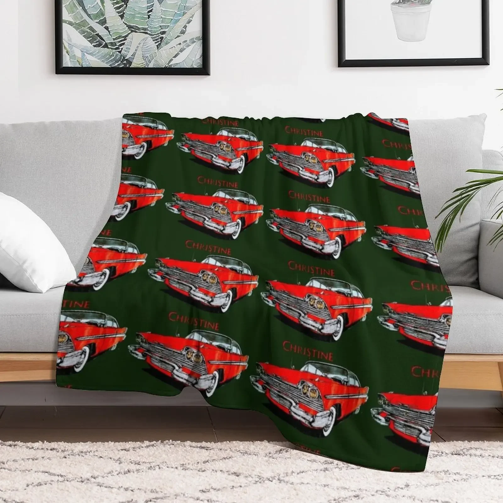 Christine the car Throw Blanket Lightweight Warm Blanket for Indoor Outdoor Use