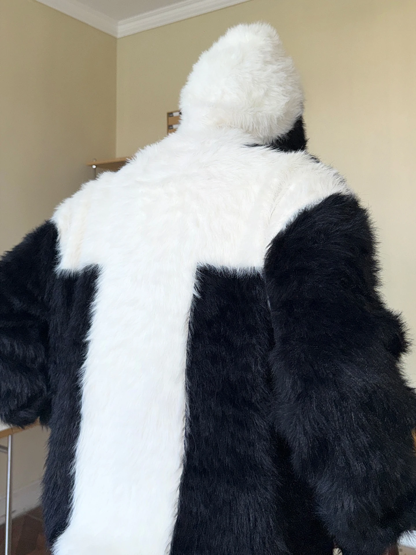 

Ретро-кардиган с капюшоном, унисекс, осенне-зимний, в американском повседневном стиле, свободный, пушистый, вязаный жакет