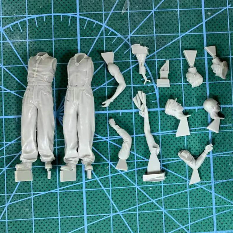 Figurine modèle soldat GK en résine, ensemble de robe d'été Tankers, thème militaire WWII, kit non assemblé et non peint, 1/35