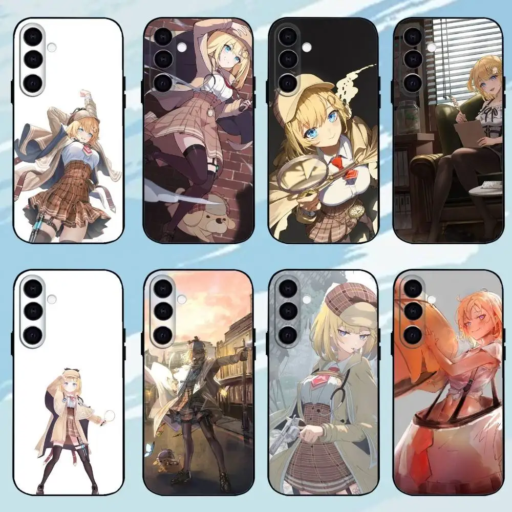 Etui na telefon A-Amelia Watson do Samsung Galaxy A73, A72, A71, A70, A53, A52, A51, czarna obudowa ll