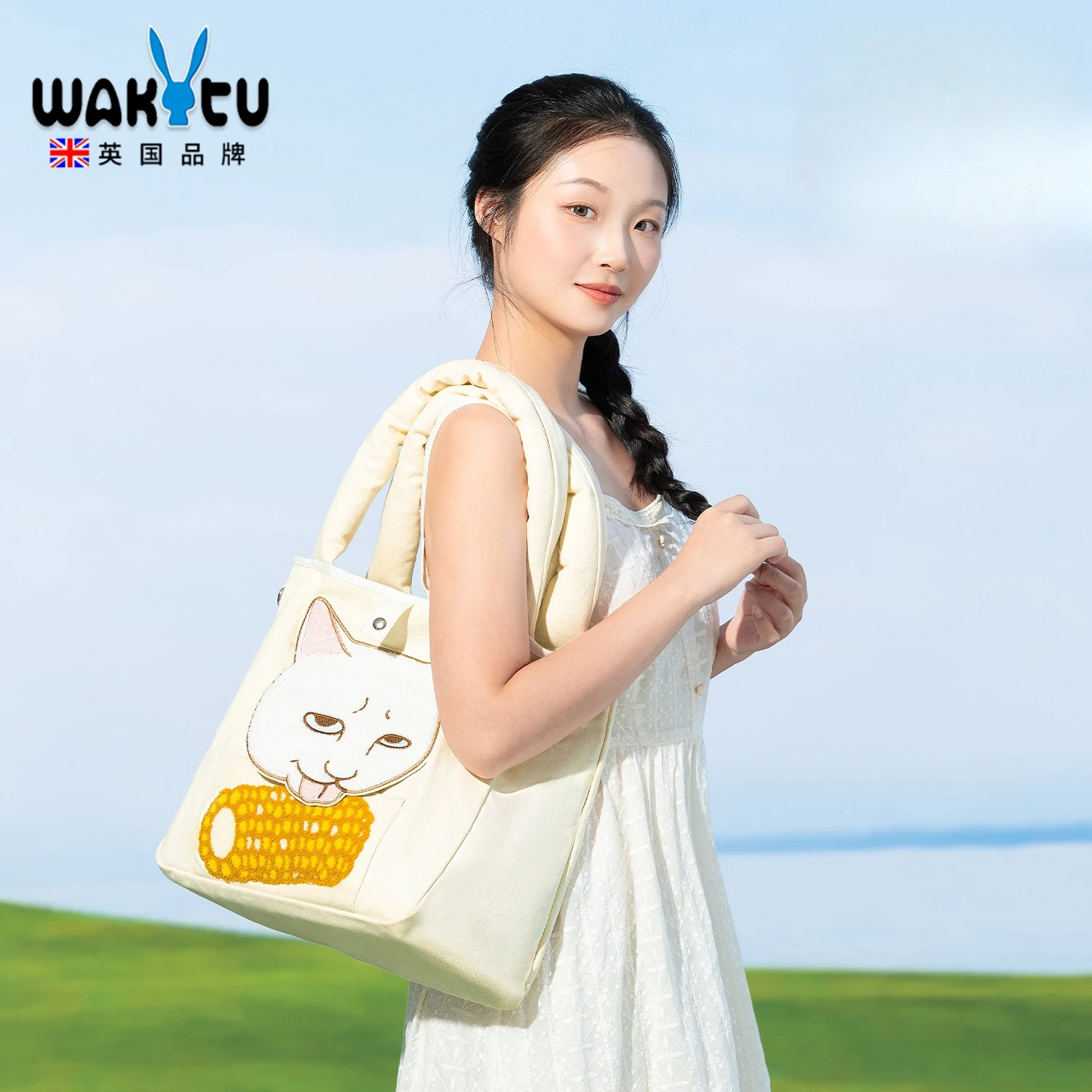 

Wakytu Cat Portable Shoulder Bag XG's Meow Joint Cat Bag Going Out Portable Shoulder Backpack Can Show Up Cat Dog Pet Head Pack