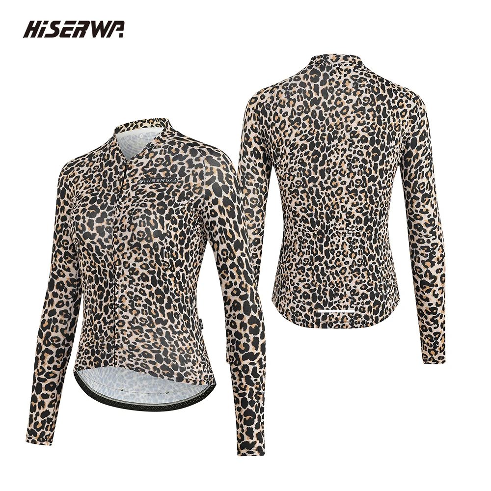 

HISERWA Pro Team Cycling Jersey Women Long Sleeve Cycling Clothing Slim Fit Bike Jersey Cycle Breathable Road Riding Jersey