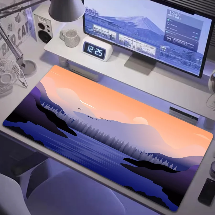 

Gaming Moon Mousepad Grande PC Large Big size Anime HD Printing Gamer Keyboard Office Setup desk White Mouse pad