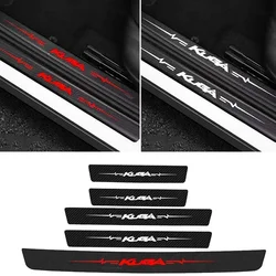 Carbon Fiber Car Stickers for Ford Kuga Emblem Auto Door Trunk Protective Strip Threshold Anti Scratches Tape Waterproof Decals