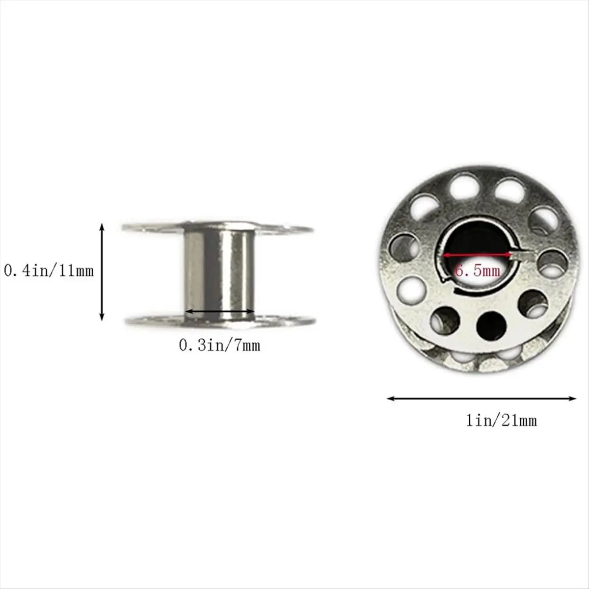 Stable- 36 Pcs Metal Bobbins for Sewing Machine with Storage Box