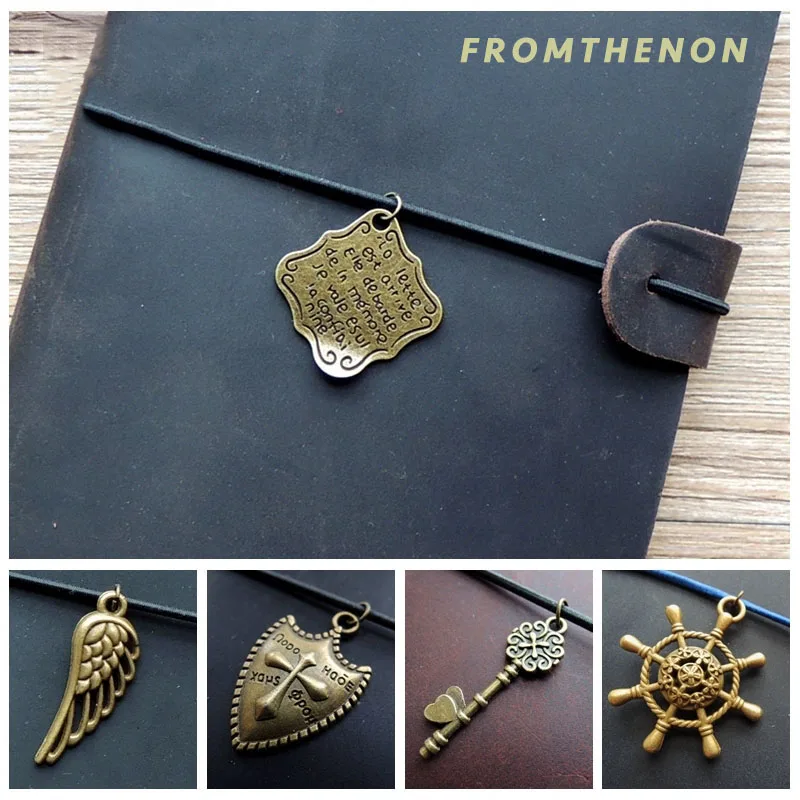 Fromthenon Classic Bronzer Traveler\'s Notebook Accessory Bookmark Pendant Beautifying Journal Planner Decoration Supplies