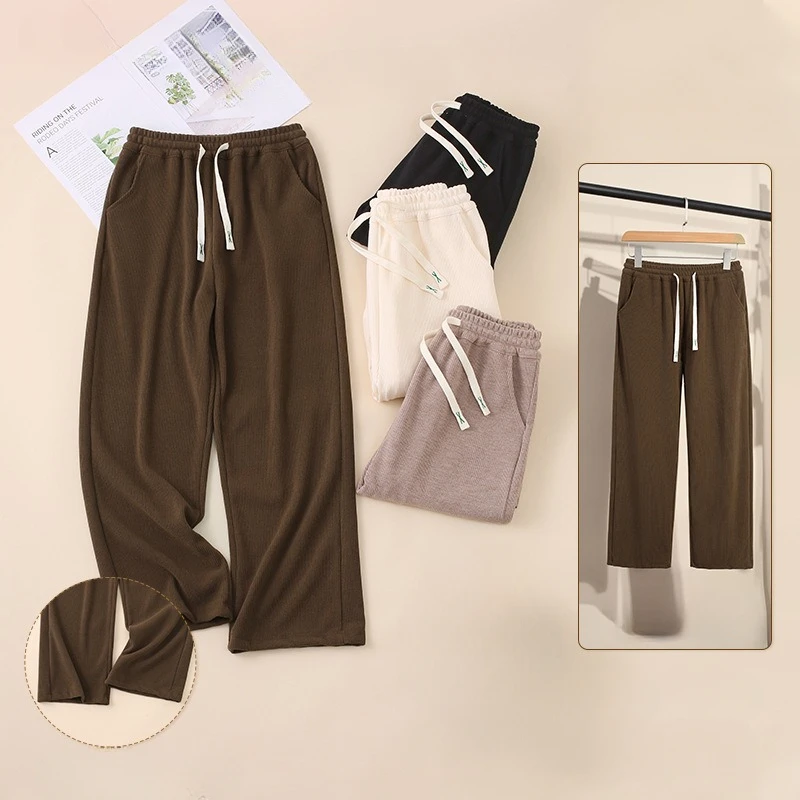 Children Pants Casual Girls Boys Cotton Linen Solid Color Loose Pant Trousers Pants Kids Clothing Long Pants 100-170cm