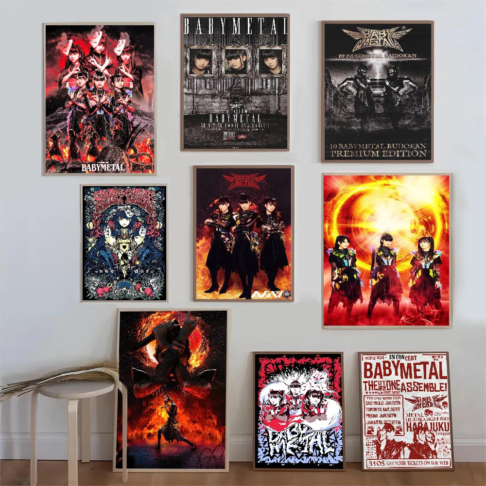 

Babymetal Japanese Pop Group Music Star Poster Quality Prints and Posters HD Quality Poster Wall Art Painting Study Home Decor