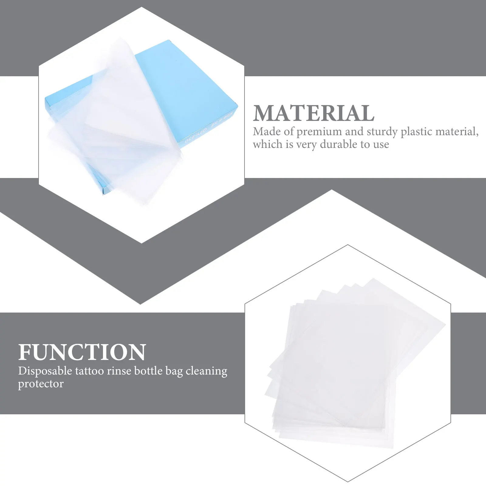 

250pcs Bottle Bag Durable Plastic Bag For Tattooing Supplies Bottle Squeeze Wash Bottles Disposable Cover