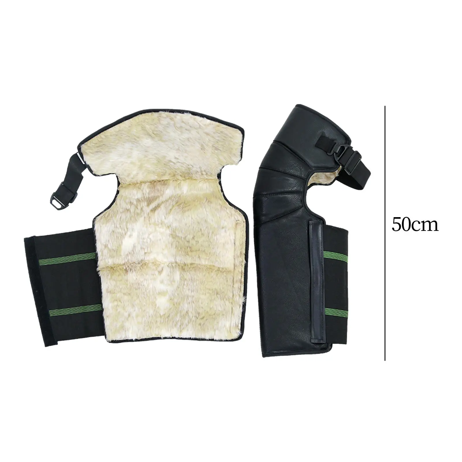Reflective Winter Motorcycle Leg Gaiter Windproof Knee Brace Guards for Cycling Riding Skating Adjustable PU Leather Warm
