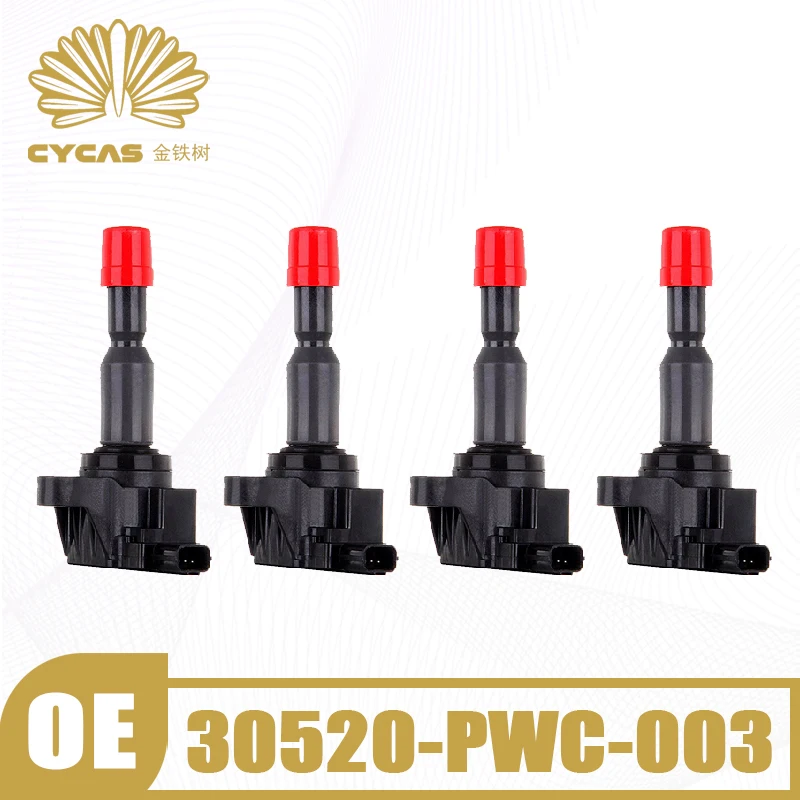 4PCS CYCAS New High Quality Ignition Coil 30520-PWC-003 For Honda FIT City Jazz Airwave Car Accessories