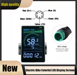 M6C Electric Bike Colorful Display LCD Screen UART No2 Protocol 5 pin Mountain