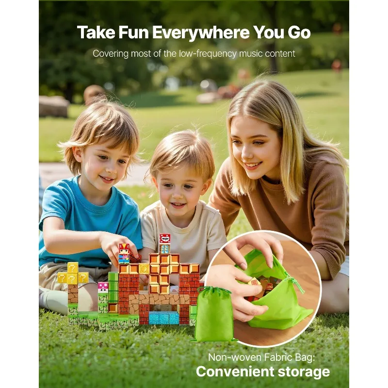 100 blocos de construção magnéticos conjunto mario estilo crianças blocos de construção magnéticos haste montessori brinquedos sensoriais