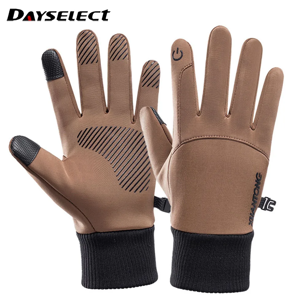 1Pair Outdoor Gloves Autumn Winter padded Warm Touch Screen Anti-slip Waterproof Windproof Cycling Mountaineering Skiing Unisex