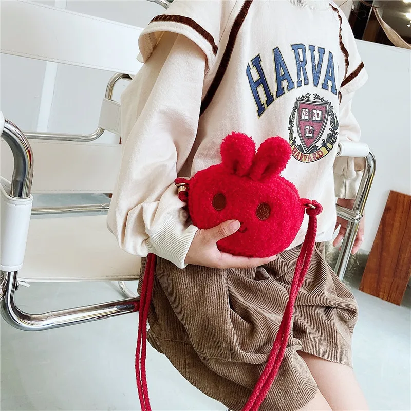 Sac à bandoulière Kawaii de style japonais pour femmes, sac en peluche de dessin animé initié pour petite fille, sac à bandoulière mignon petit