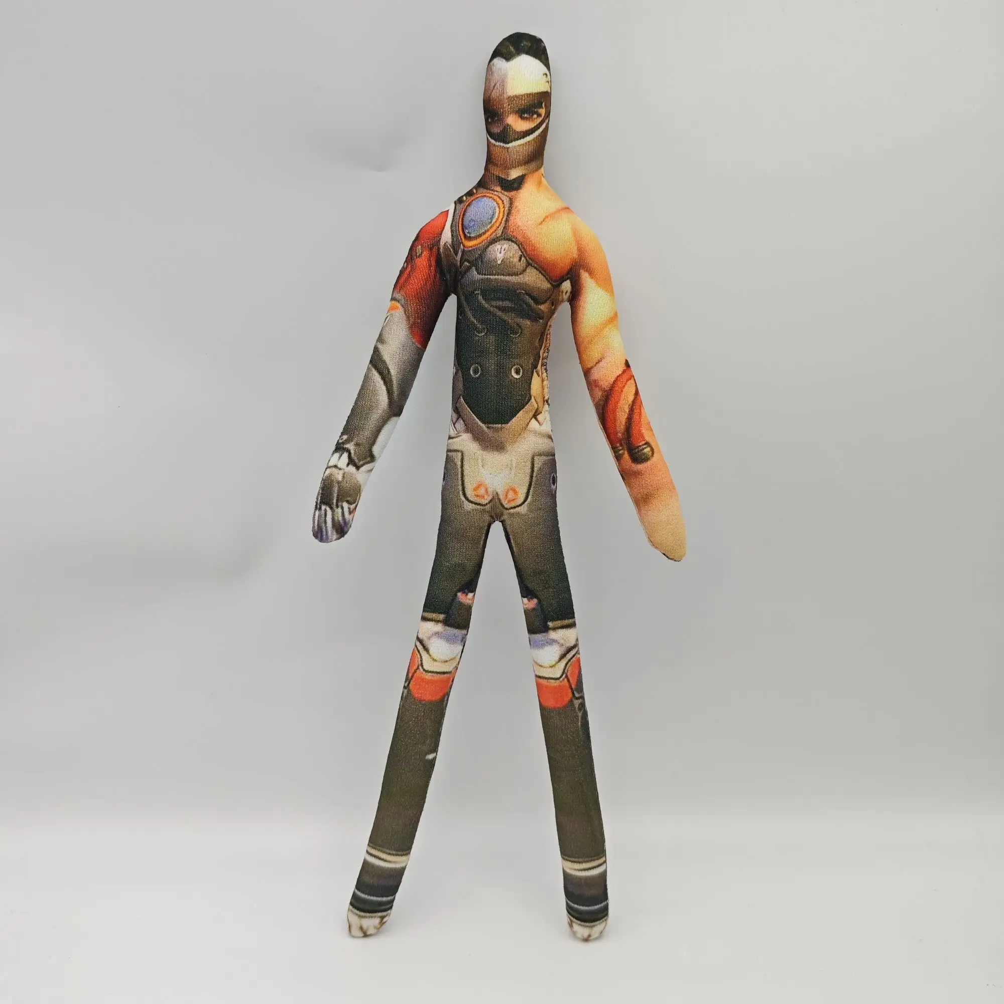 28cm Overwatch Dva Cotton Doll with Iron Wire Skeleton Poseable Figure Cosplay Prop for Game Fan Surprise Gift