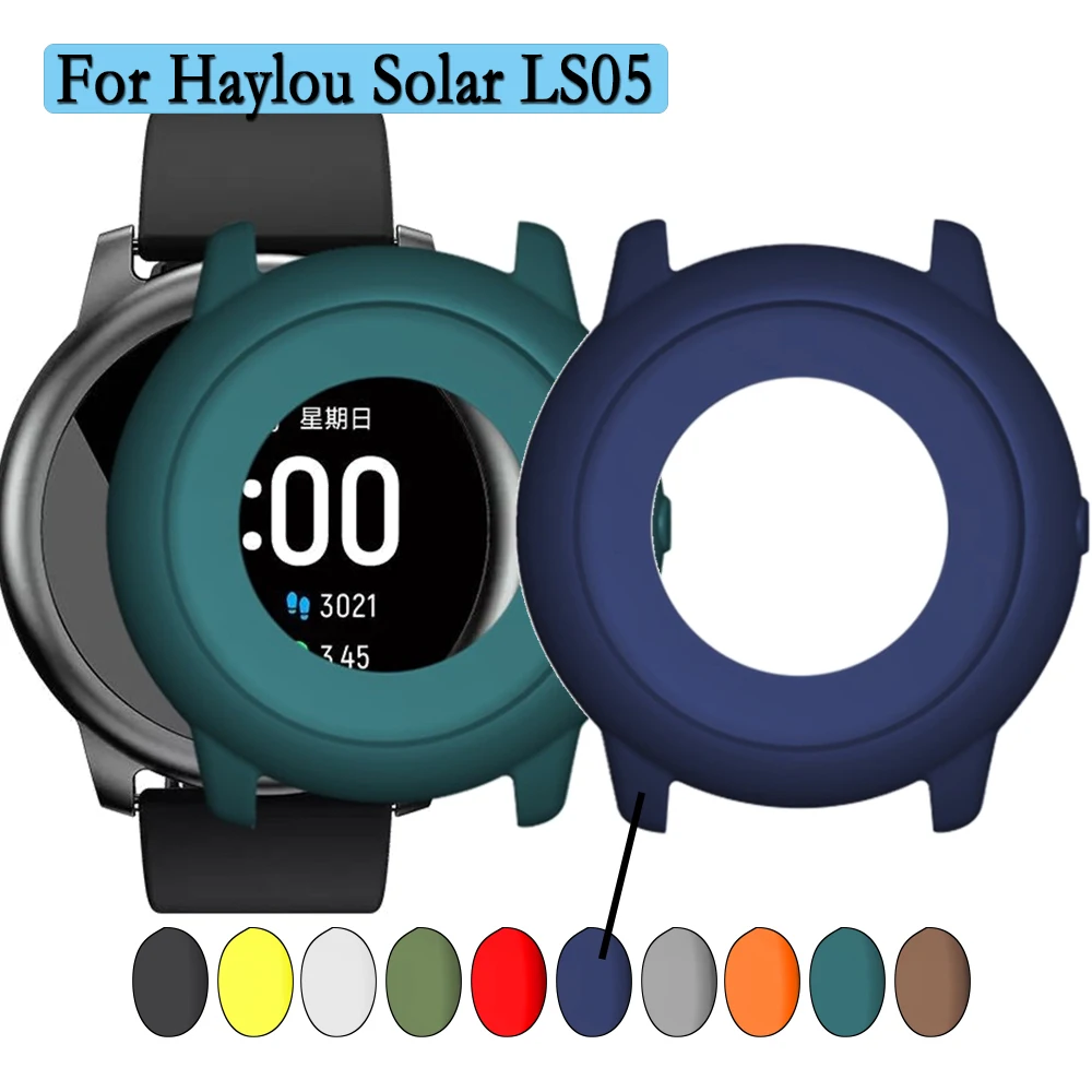 

For Haylou Solar LS05 Soft Cover Hollow Protective Case Super Light Silicone Flexible Watch Case For Haylou Solar LS05