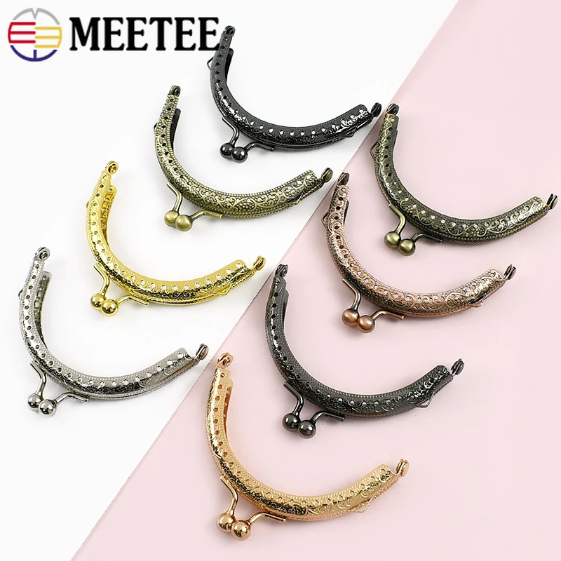 

5/10Pcs Meetee 85mm Embossed Metal Handle for Women's Bag Handles Handbag Kiss Clasp Lock Sewing Brackets DIY Bags Accessories