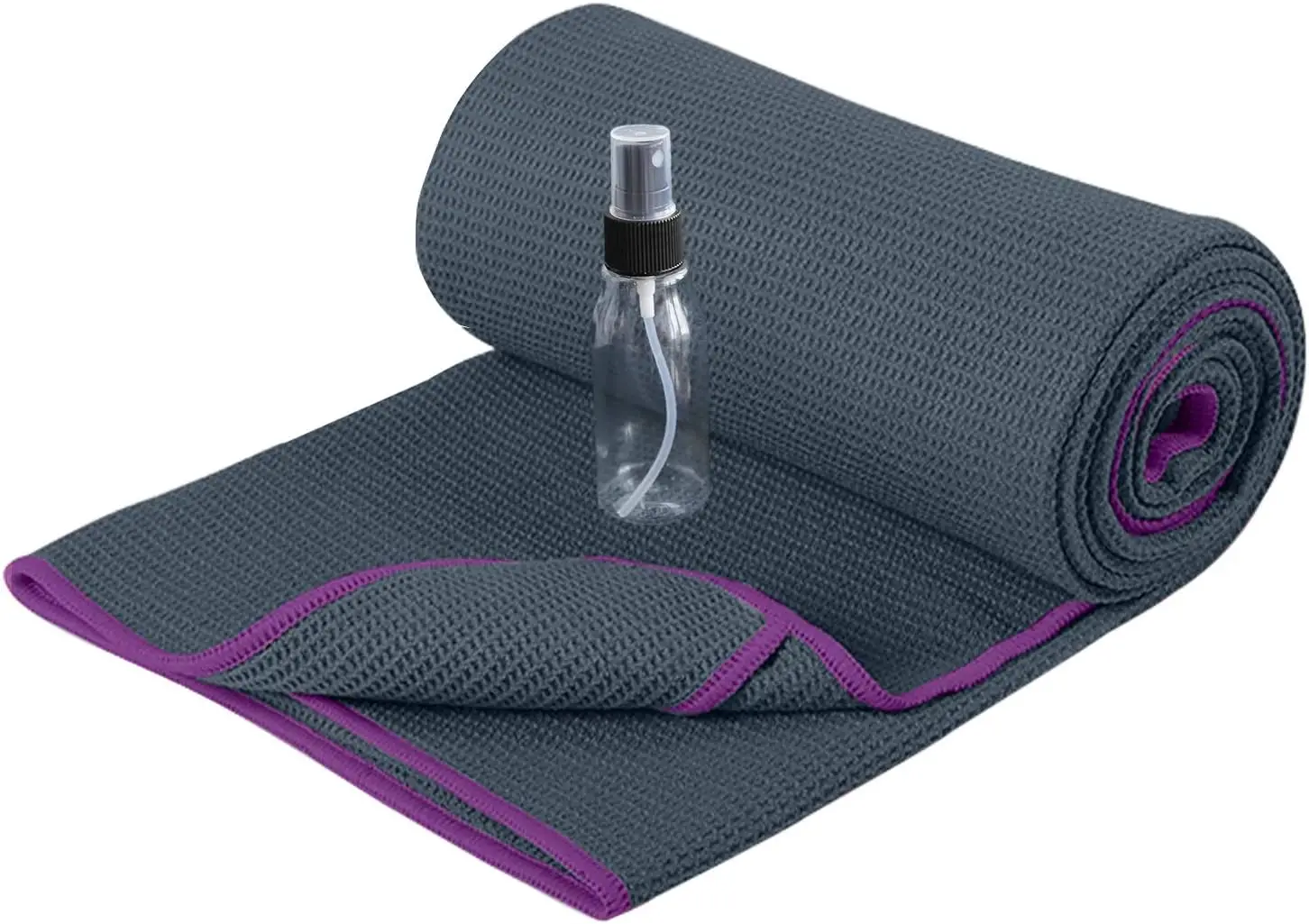 

Non Slip Hot Yoga Towel, Microfiber with Corner Pockets, Sweat Absorbent for Bikram Pilates