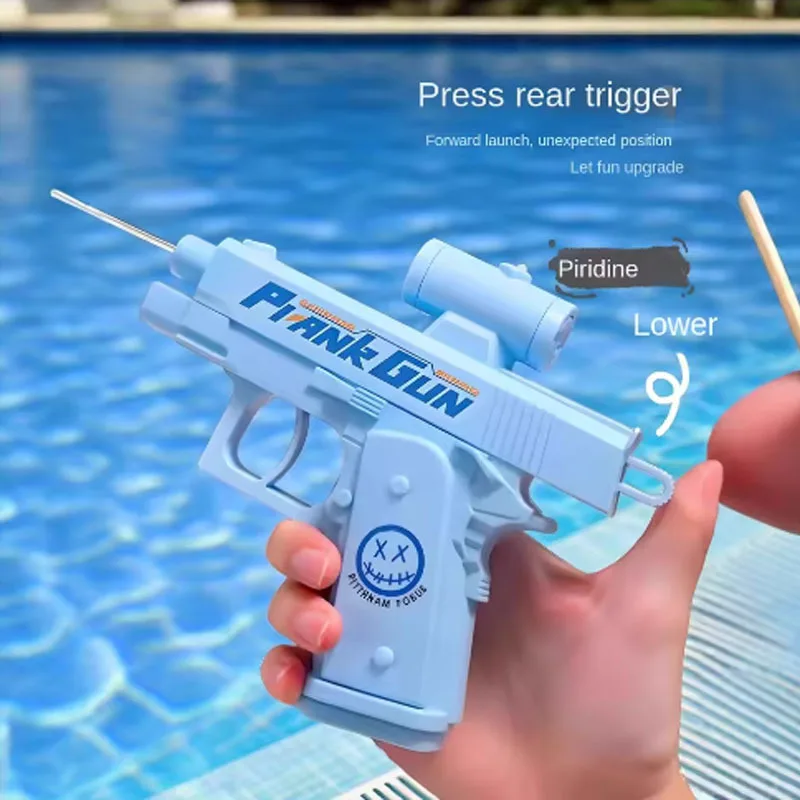 مسدس رش الماء في الصيف في الهواء الطلق ثنائي الاتجاه - مسدس مياه بالضغط والرش، لعبة رذاذ عكسية لمتعة المزحة، تخفيف التوتر، لعبة مكافحة المياه #5