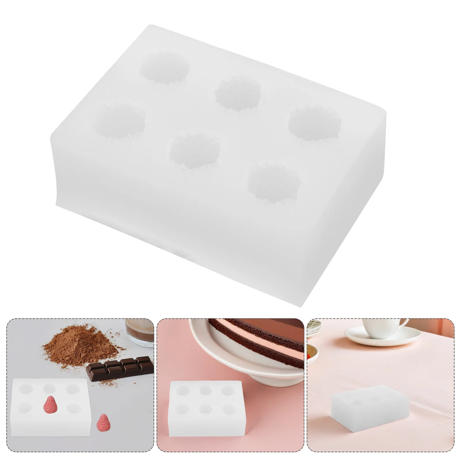 

Strawberry Silicone Fondant Molds 3D Fruit Shape Cake Chocolate Mold Dessert Decorating Tools Baking Candy Lollipop Ice Cream