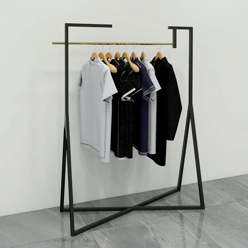 Custom, Oujia Iron Black Clothing Store Metal Rack Retail Boutique Store Clothing Display Design Ideas