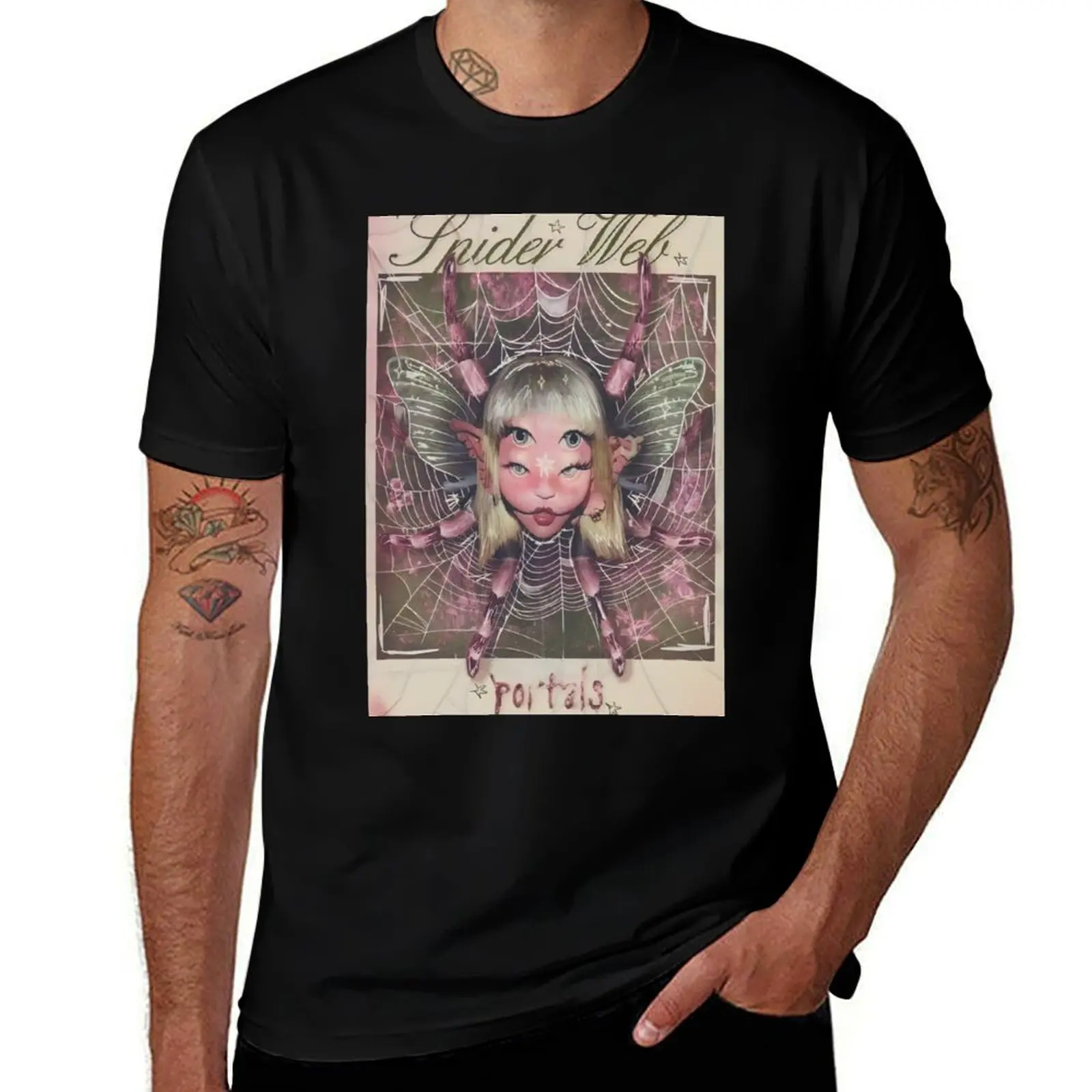 Spider Web Portals T-Shirt Basic Tee Shirt for Everyday Outfit