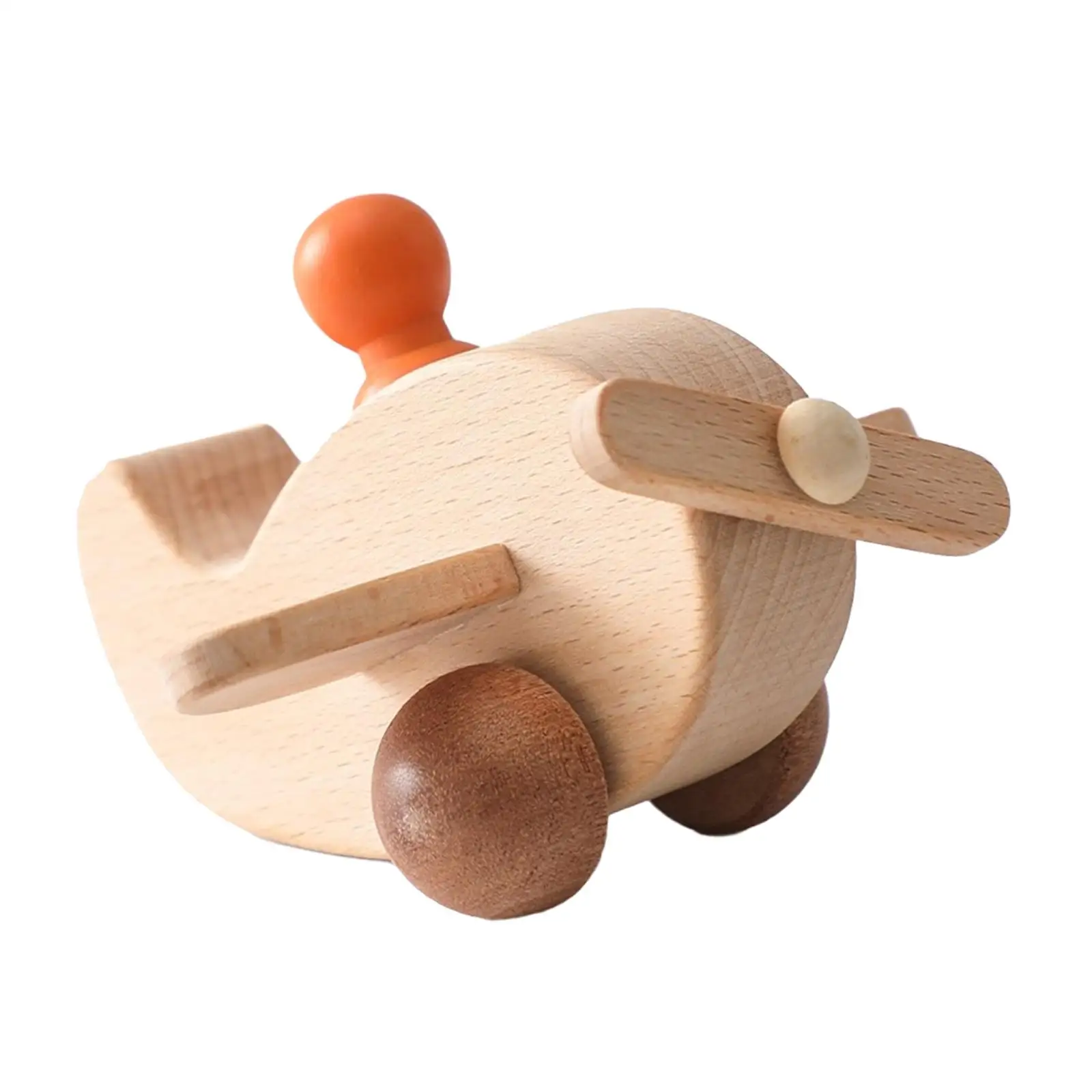 طائرة خشبية مونتيسوري للأطفال مع شخصيات مصغرة، لعبة تعليمية لتنمية المهارات الحركية الدقيقة