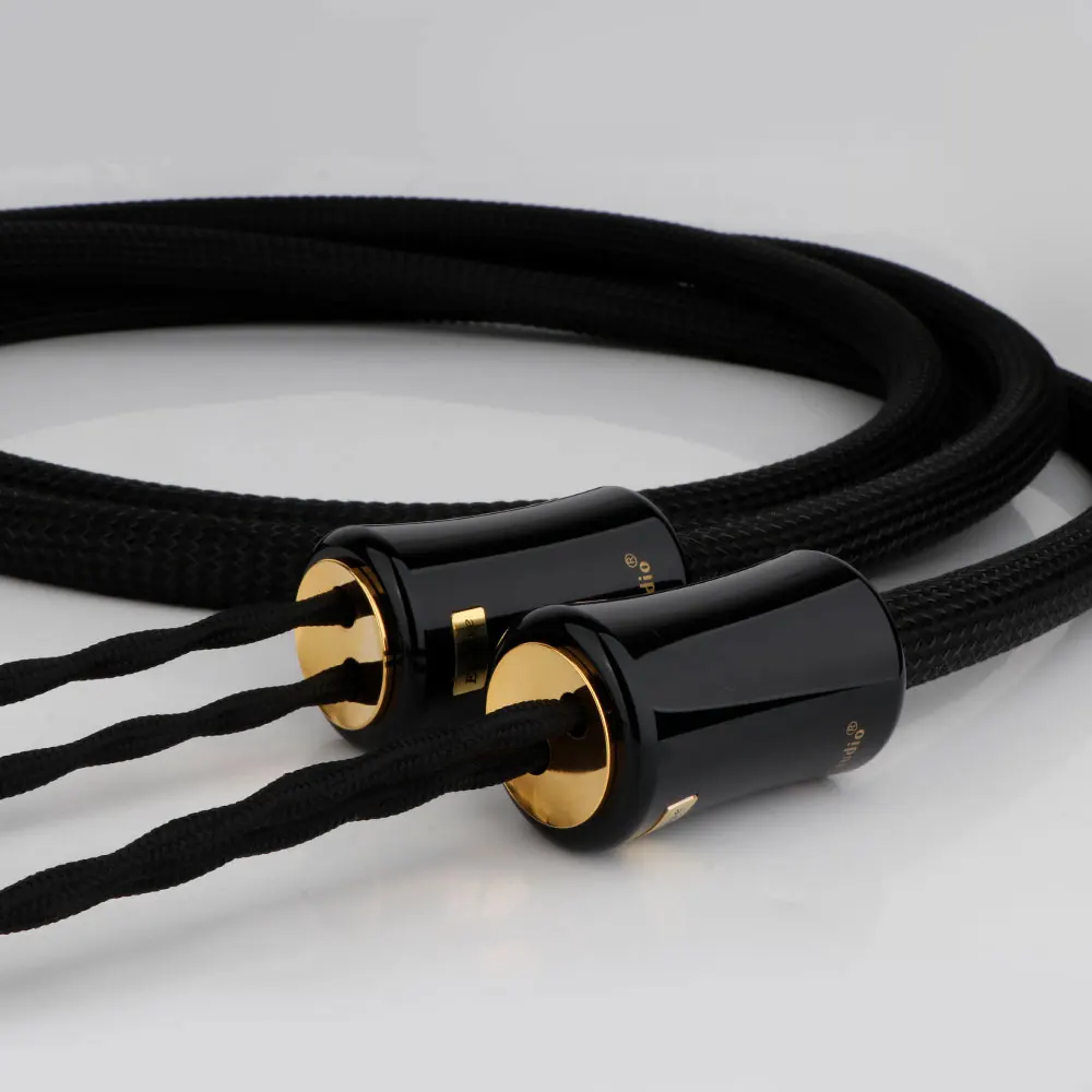 Monosaudio 6N Lautsprecherkabel aus reinem Silber Eclipse Reference Series Y Spade-zu-Bananenstecker HIFI Audio-Lautsprecherkabel – Detail 2