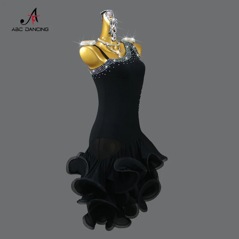 Latin Dance Suit Line Wear Tops Women Female Clothing Competition Dress Ball Girls Skirts Samba Practice Prom Costume Customized